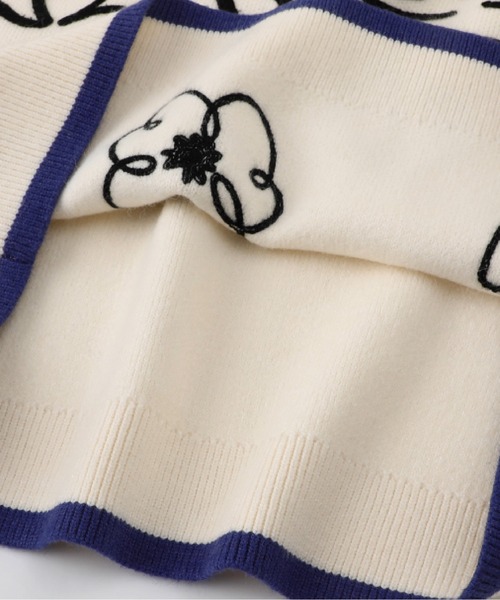LA POMME jours(ラポミ・ジュール)の「Cheerful Pattern Sweater(ニット/セーター・レディース・アイボリー・FREE)」の6枚目の写真