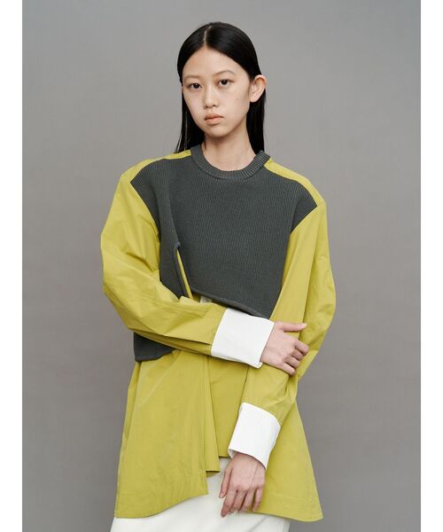 UN3D.（アンスリード）の「CURVE KNIT DOCKING SH / カーブニット