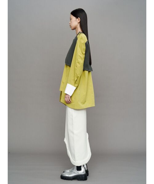 UN3D.（アンスリード）の「CURVE KNIT DOCKING SH / カーブニットドッキングシャツ（シャツ/ブラウス・レディース・ブラック/カーキ/イエロー・38/36）」の17枚目の写真