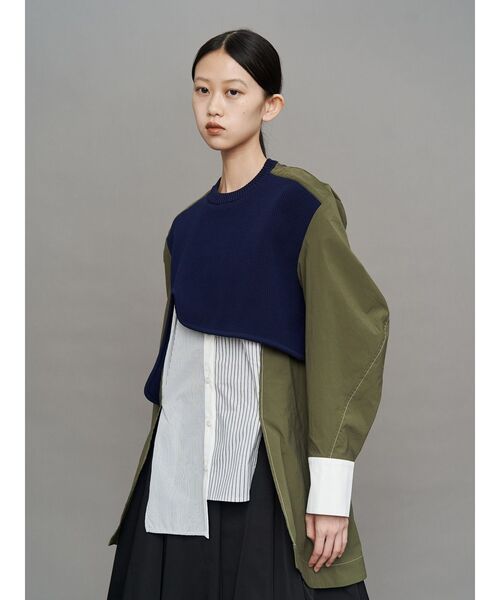 超美品UN3D. アンスリード　ドッキングデザインニット UN3D.（アンスリード） ニット セーター 「UN3D./アンスリード」SEE