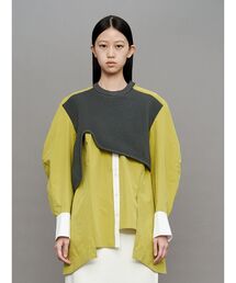 UN3D. | CURVE KNIT DOCKING SH / カーブニットドッキングシャツ(シャツ/ブラウス)