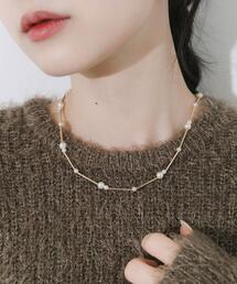 SMELLY | パールメタルバーネックレス(ネックレス)