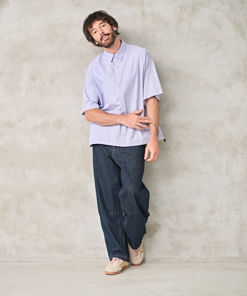 Kelen（ケレン）の「「KELEN MENS / ケレン メンズ」CRAZY SHIRT（シャツ/ブラウス・メンズ・ライトベージュ/パープル・40/38）」の3枚目の写真