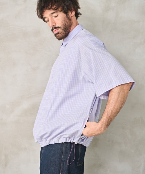 Kelen（ケレン）の「「KELEN MENS / ケレン メンズ」CRAZY SHIRT（シャツ/ブラウス・メンズ・ライトベージュ/パープル・40/38）」の4枚目の写真