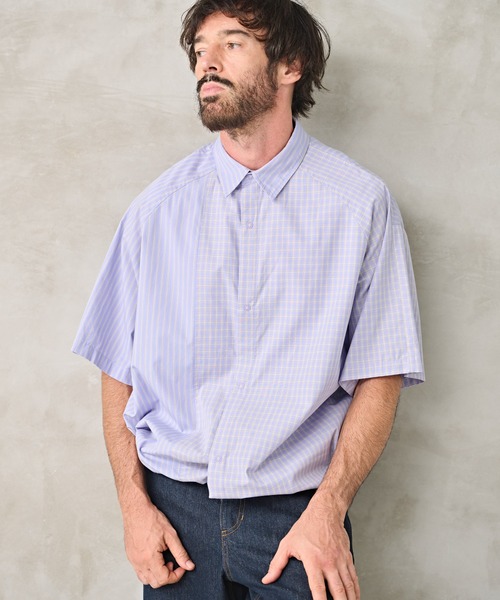 Kelen（ケレン）の「「KELEN MENS / ケレン メンズ」CRAZY SHIRT（シャツ/ブラウス・メンズ・ライトベージュ/パープル・40/38）」の7枚目の写真