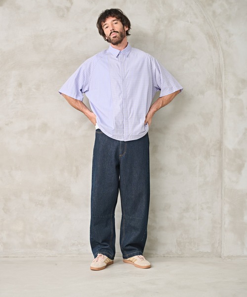 Kelen（ケレン）の「「KELEN MENS / ケレン メンズ」CRAZY SHIRT（シャツ/ブラウス・メンズ・ライトベージュ/パープル・40/38）」の8枚目の写真