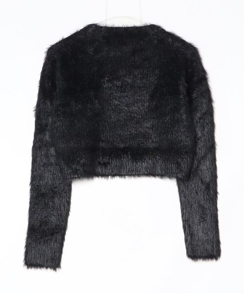 .KOM(ドットコム)の「A'GEM/9 × .kom 『.KOMZ/ドットケーオーエムゼット』Y2K Feather-Texture Crop Knit/ Y2K フェザーテクスチャークロップニット(ニット/セーター・レディース・グレー/ブラック/ホワイト/ブラウン・FREE)」の15枚目の写真