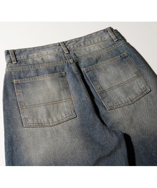 NO NEED(ノーニード)の「【EZKATON】Smudge Ballon wide denim pants/MMLP6919(デニムパンツ・メンズ・ブルー・LL/L/M/S)」の9枚目の写真