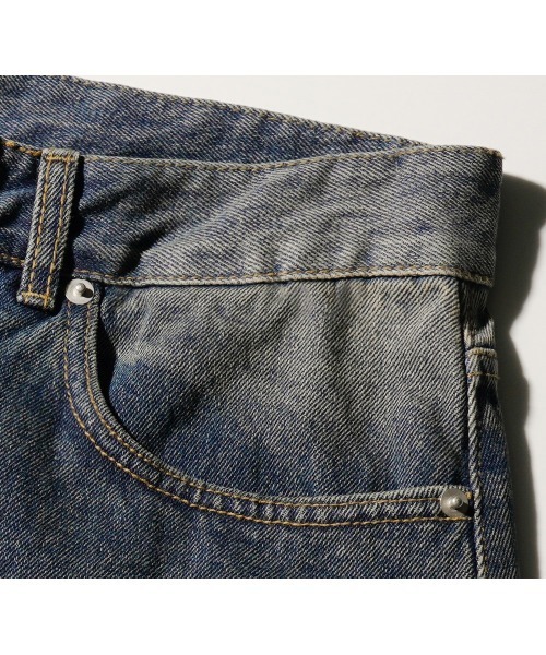 NO NEED(ノーニード)の「【EZKATON】Smudge Ballon wide denim pants/MMLP6919(デニムパンツ・メンズ・ブルー・LL/L/M/S)」の7枚目の写真