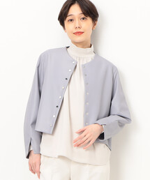 K.T KIYOKO TAKASE | 〔 Sサイズ 〕 フェイクレザー メタル釦 ショートジャケット(ブルゾン)