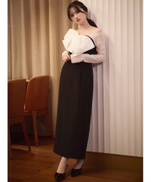 SNIDEL | オフショルリボンドレス(ワンピース)