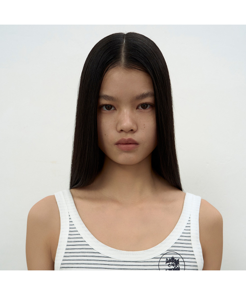 LCDC TM(エルシーディーシーティーエム)の「KAT PRINT SLIM TANK TOP (WHITE)(Tシャツ/カットソー・レディース・ホワイト・SMALL/MEDIUM)」の4枚目の写真