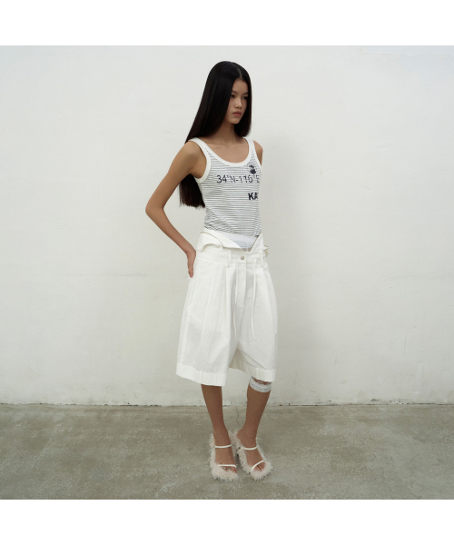 LCDC TM(エルシーディーシーティーエム)の「KAT PRINT SLIM TANK TOP (WHITE)(Tシャツ/カットソー・レディース・ホワイト・SMALL/MEDIUM)」の5枚目の写真
