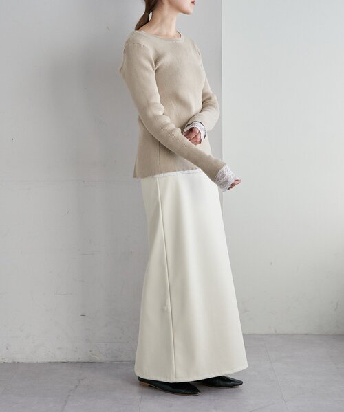 SHENERY（シーナリー）の「レザーマキシスカート（スカート・レディース・オフホワイト/キャメル/ブラック・36/38）」の7枚目の写真