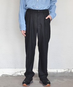 ウールライク1タックトラウザーズ