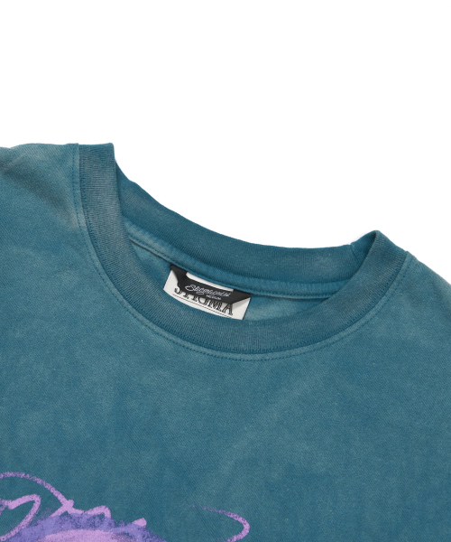 STIGMA(スティグマ)の「Crayon Flower Vintage-Like Washed Oversized Short Sleeves T-Shirts Blue(Tシャツ/カットソー・メンズ・その他・LARGE/MEDIUM/X-LARGE)」の3枚目の写真