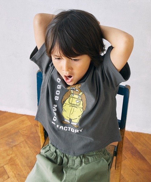 FOV(フォブ)の「フォブ F/B BEAR Tシャツ(Tシャツ/カットソー・キッズ・チャコールグレー/ホワイト/ベージュ系その他・100cm/110cm/120cm/130cm/90cm)」の4枚目の写真