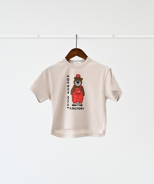 FOV(フォブ)の「フォブ F/B BEAR Tシャツ(Tシャツ/カットソー・キッズ・チャコールグレー/ホワイト/ベージュ系その他・100cm/110cm/120cm/130cm/90cm)」の9枚目の写真