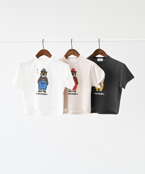 FOV(フォブ)の「フォブ F/B BEAR Tシャツ(Tシャツ/カットソー・キッズ・チャコールグレー/ホワイト/ベージュ系その他・100cm/110cm/120cm/130cm/90cm)」の10枚目の写真
