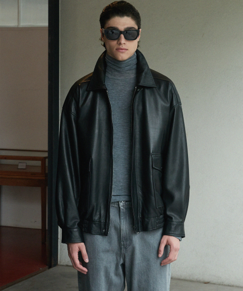 VERDEMAR(ベルデマール)の「Vegetable Lambskin Overfit Blouson Men(ライダースジャケット・メンズ・その他・MEDIUM/LARGE)」の1枚目の写真