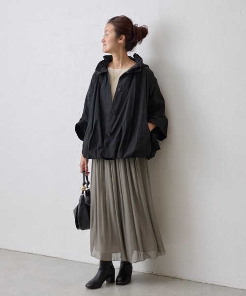 BEARDSLEY　ビアズリー　タフタ　バルーンブルゾン ブラック BEARDSLEY（ビアズリー）の「タフタバルーンブルゾン（ブルゾン）」 - WEAR