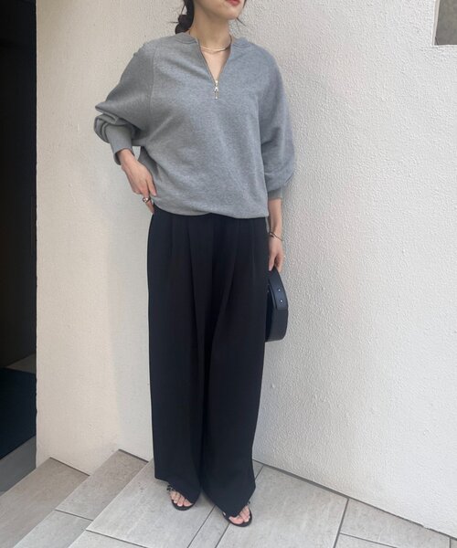 SHENERY（シーナリー）の「2WAYジップスウェット（スウェット・レディース・グレー/オフホワイト/ネイビー・FREE）」の22枚目の写真