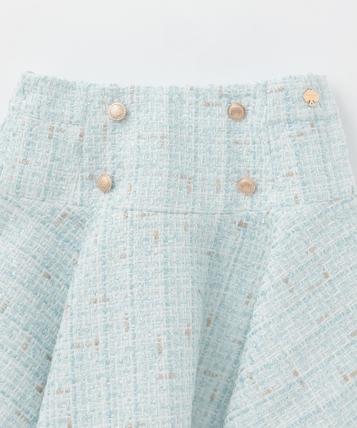 ダブルボタンミックスツイードスカート（スカート）｜kate spade new