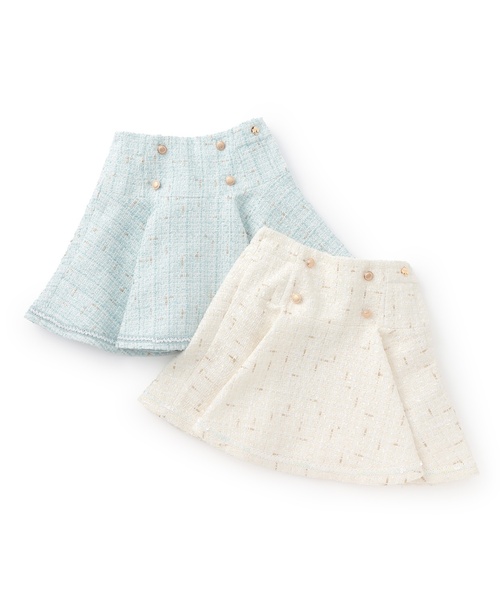 ダブルボタンミックスツイードスカート（スカート）｜kate spade new