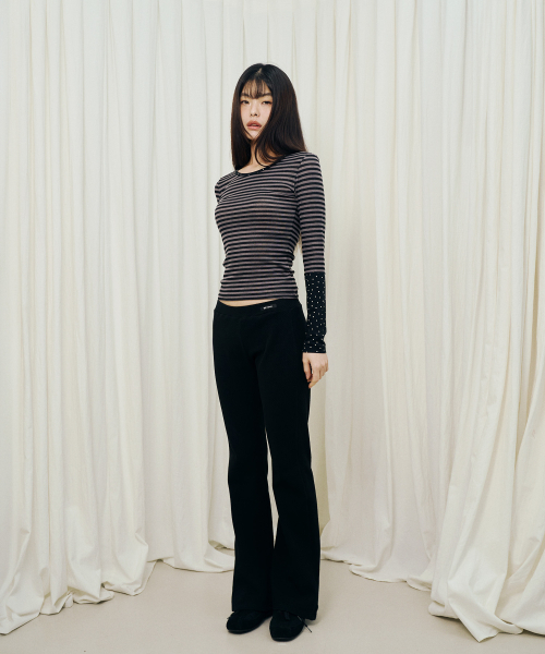 MIHEV(ミヘブ)の「レイヤードストライプロングスリーブ(Tシャツ/カットソー・レディース・その他・MEDIUM/LARGE)」の2枚目の写真