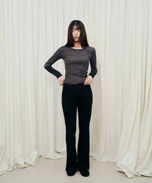 MIHEV(ミヘブ)の「レイヤードストライプロングスリーブ(Tシャツ/カットソー・レディース・その他・MEDIUM/LARGE)」の3枚目の写真