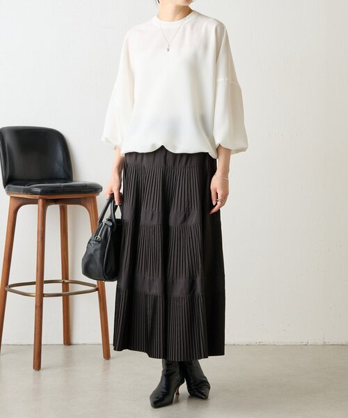 BEARDSLEY（ビアズリー）の「ドルマンブラウス（シャツ/ブラウス・レディース・ホワイト/ブラック・FREE）」の5枚目の写真