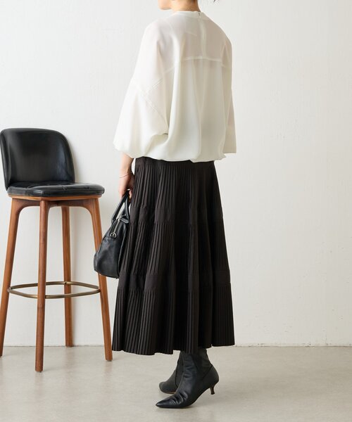 BEARDSLEY（ビアズリー）の「ドルマンブラウス（シャツ/ブラウス・レディース・ホワイト/ブラック・FREE）」の4枚目の写真