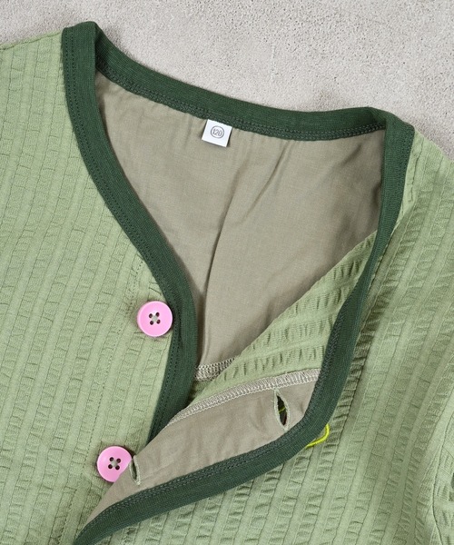 MARKEY'S(マーキーズ)の「ニットサッカーカーディガン(カーディガン/ボレロ・キッズ・オレンジ/グリーン/ブルー/クリーム・80/90/95/100/110/120/130/140/150)」の17枚目の写真