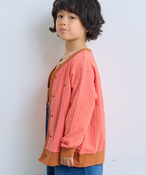 MARKEY'S(マーキーズ)の「ニットサッカーカーディガン(カーディガン/ボレロ・キッズ・オレンジ/グリーン/ブルー/クリーム・80/90/95/100/110/120/130/140/150)」の12枚目の写真