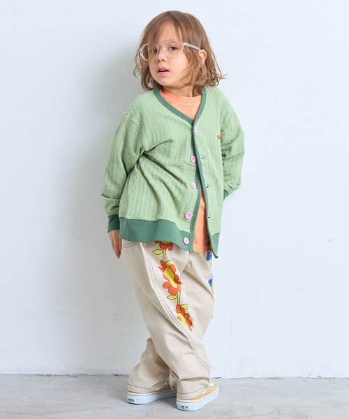 MARKEY'S(マーキーズ)の「ニットサッカーカーディガン(カーディガン/ボレロ・キッズ・オレンジ/グリーン/ブルー/クリーム・80/90/95/100/110/120/130/140/150)」の7枚目の写真