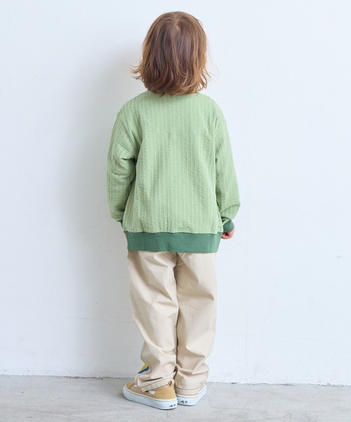 MARKEY'S(マーキーズ)の「ニットサッカーカーディガン(カーディガン/ボレロ・キッズ・オレンジ/グリーン/ブルー/クリーム・80/90/95/100/110/120/130/140/150)」の10枚目の写真