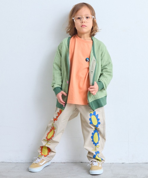 MARKEY'S(マーキーズ)の「ニットサッカーカーディガン(カーディガン/ボレロ・キッズ・オレンジ/グリーン/ブルー/クリーム・80/90/95/100/110/120/130/140/150)」の8枚目の写真