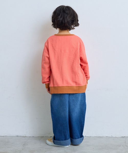 MARKEY'S(マーキーズ)の「ニットサッカーカーディガン(カーディガン/ボレロ・キッズ・オレンジ/グリーン/ブルー/クリーム・80/90/95/100/110/120/130/140/150)」の15枚目の写真