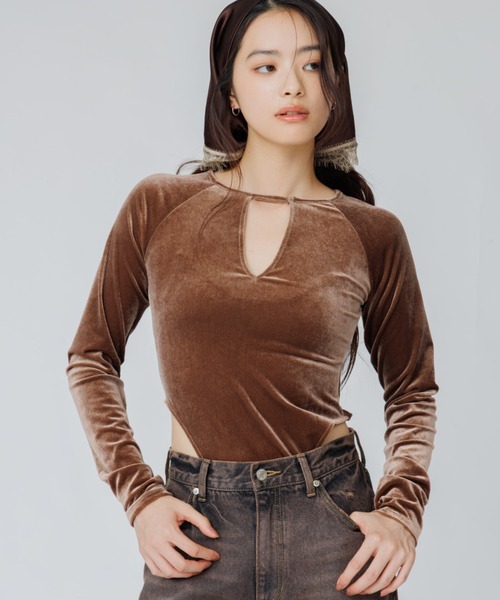 decollete cut-out bodysuit（デコルテカットボディースーツ）（T