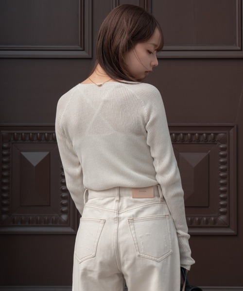 SENEE decollete cut-out bodysuit ホワイト セール】decollete cut-out bodysuit（デコルテカットボディースーツ