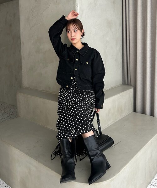 mystic（ミスティック）の「【@sktnnm企画】金ボタンデニムパフ