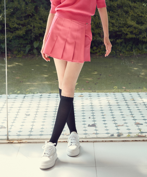LORDLOAR(ロードロアル)の「プリーツ2段ラップスカートPINK(スカート・レディース・その他・LARGE/MEDIUM/SMALL/X-SMALL)」の1枚目の写真