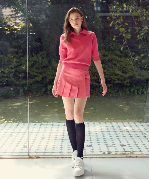 LORDLOAR(ロードロアル)の「プリーツ2段ラップスカートPINK(スカート・レディース・その他・LARGE/MEDIUM/SMALL/X-SMALL)」の2枚目の写真
