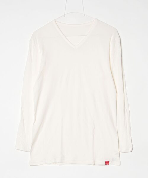 GUNZE(グンゼ)の「GUNZE グンゼ HOTMAGIC 薄手 9分袖シャツ クルーネック Vネック(Tシャツ/カットソー・メンズ・ブラック系その他/ホワイト系2/ネイビー/ブルー系2/ブラック/オフホワイト・LARGE/MEDIUM/X-LARGE)」の3枚目の写真