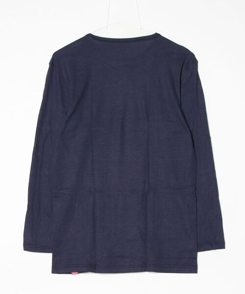 GUNZE(グンゼ)の「GUNZE グンゼ HOTMAGIC 薄手 9分袖シャツ クルーネック Vネック(Tシャツ/カットソー・メンズ・ブラック系その他/ホワイト系2/ネイビー/ブルー系2/ブラック/オフホワイト・LARGE/MEDIUM/X-LARGE)」の9枚目の写真