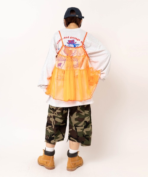 RNA（アールエヌエー）の「M2619 ウルフプリントロンT（Tシャツ/カットソー・レディース・ホワイト/アッシュグレー/ブラック・MEDIUM）」の18枚目の写真