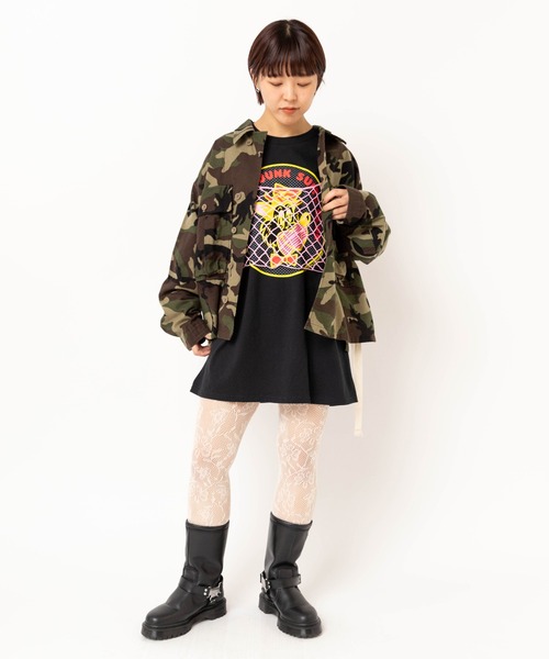 RNA（アールエヌエー）の「M2619 ウルフプリントロンT（Tシャツ/カットソー・レディース・ホワイト/アッシュグレー/ブラック・MEDIUM）」の19枚目の写真