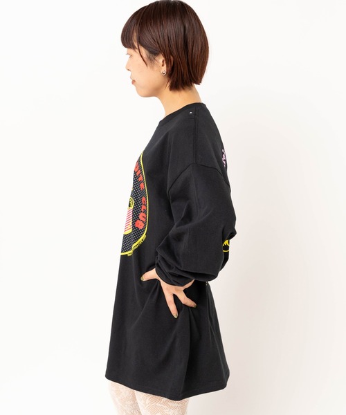 RNA（アールエヌエー）の「M2619 ウルフプリントロンT（Tシャツ/カットソー・レディース・ホワイト/アッシュグレー/ブラック・MEDIUM）」の7枚目の写真