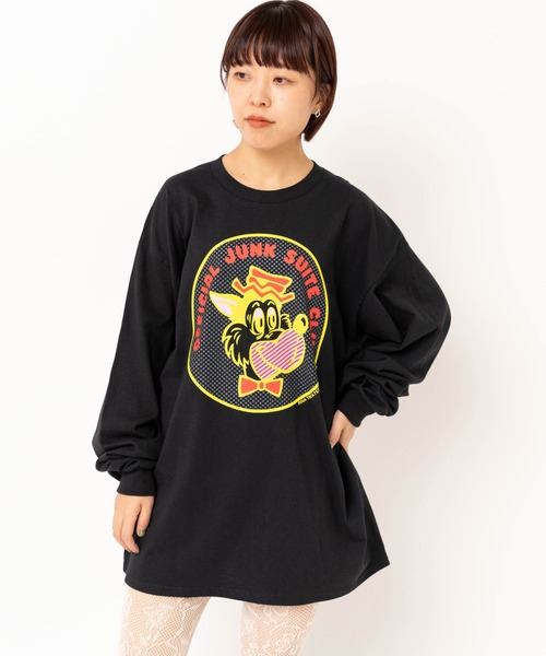 RNA（アールエヌエー）の「M2619 ウルフプリントロンT（Tシャツ/カットソー・レディース・ホワイト/アッシュグレー/ブラック・MEDIUM）」の6枚目の写真
