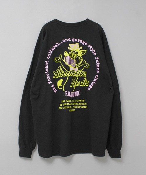 RNA（アールエヌエー）の「M2619 ウルフプリントロンT（Tシャツ/カットソー・レディース・ホワイト/アッシュグレー/ブラック・MEDIUM）」の9枚目の写真